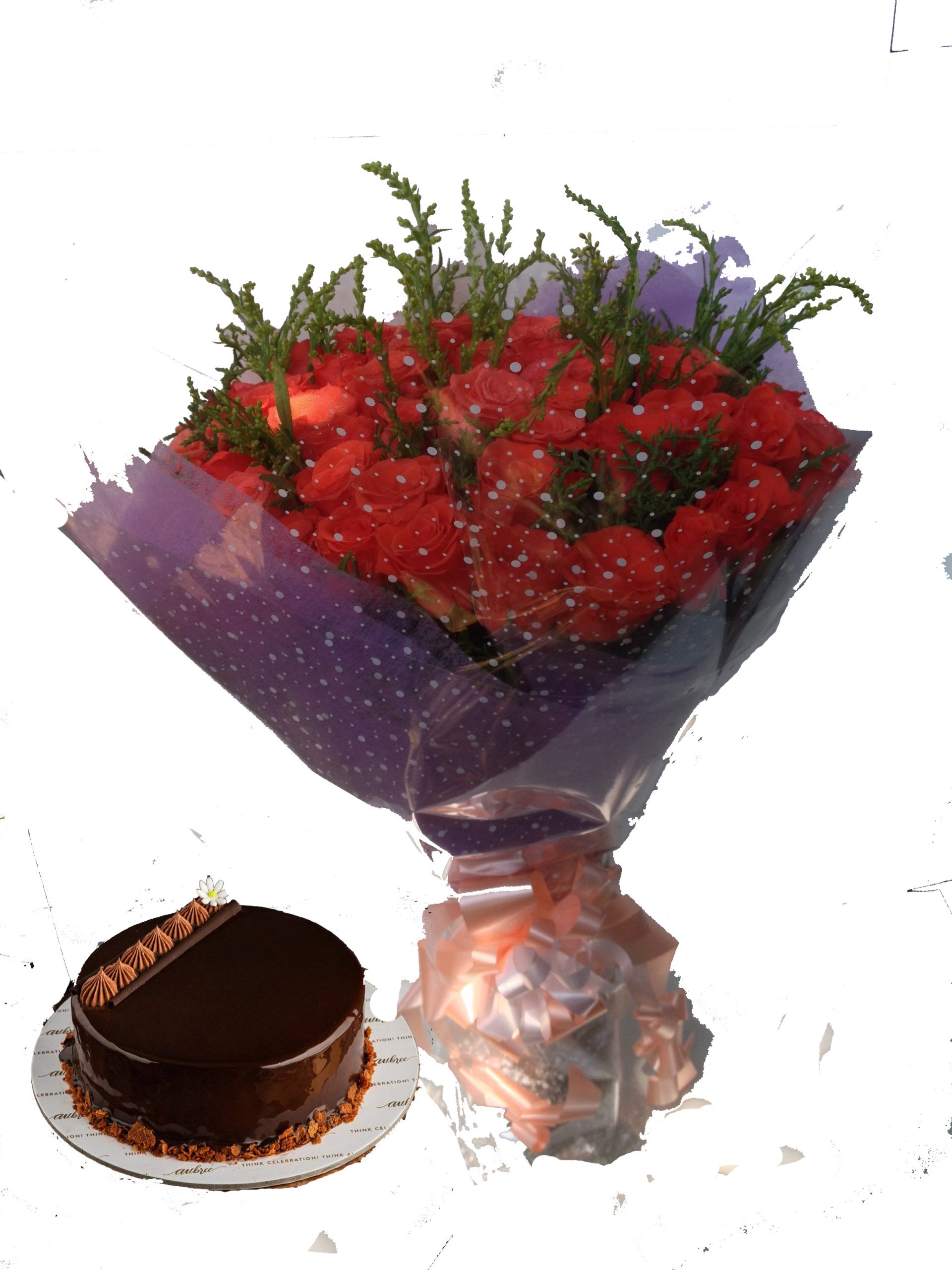 chocolate-cake-bouquet-combo