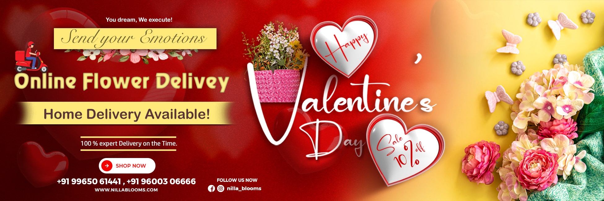 Send Fresh Flowers, Bouquets, Gifts & Cakes to Coimbatore