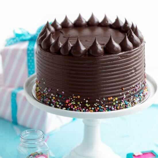 chocolate funfetti cake
