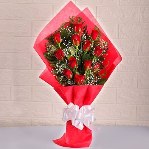 dreamy red rose bouquet