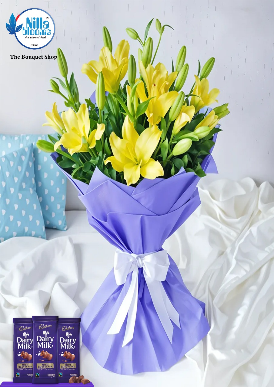 Bright blooms and sweet treats to light up their day 💛🍫
A perfect blend of freshness and indulgence.