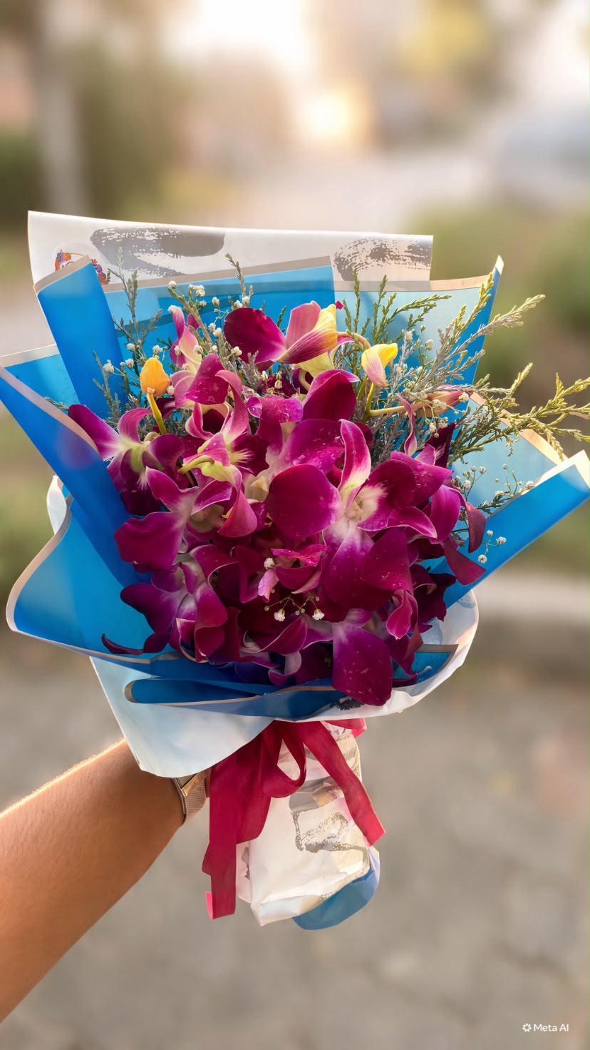 Royal Orchid Bliss – Premium Orchid Bouquet 💐💜